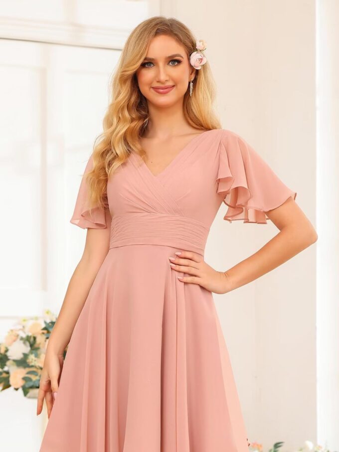 YOFF Glitter Tulle Tiered Short Homecoming Dresses for Juniors 2025 Ruffle A-Line Spaghetti Straps Prom Cocktail Dress YO067 – Bild 8
