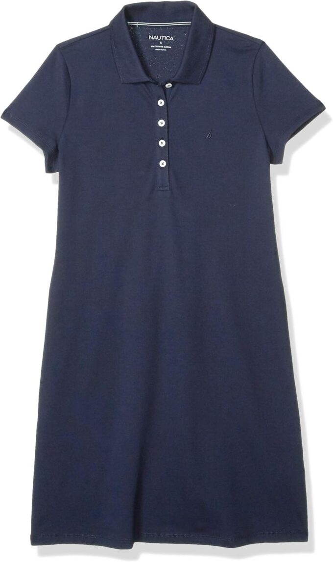 Nautica Women's Easy Classic Short Sleeve Stretch Cotton Polo Dress – Bild 6