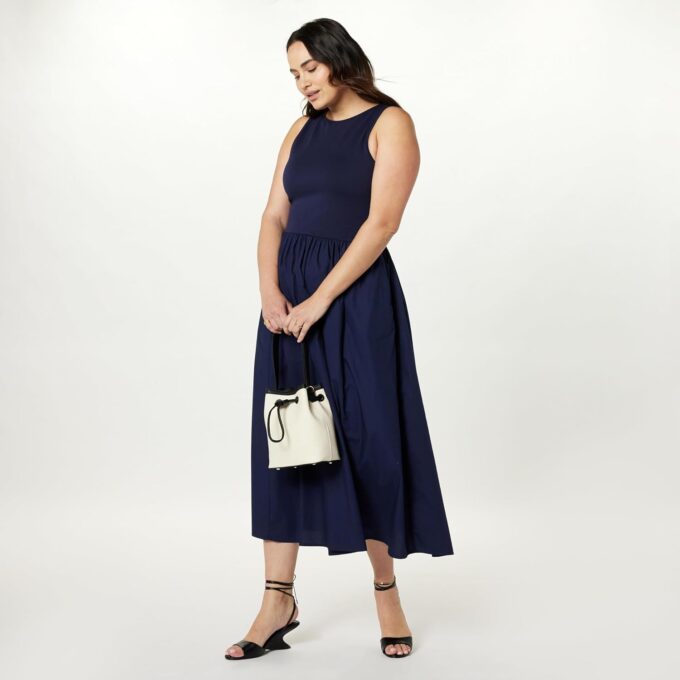 The Drop Women's Dia Mixed Fabric Midi Tank Dress – Bild 7
