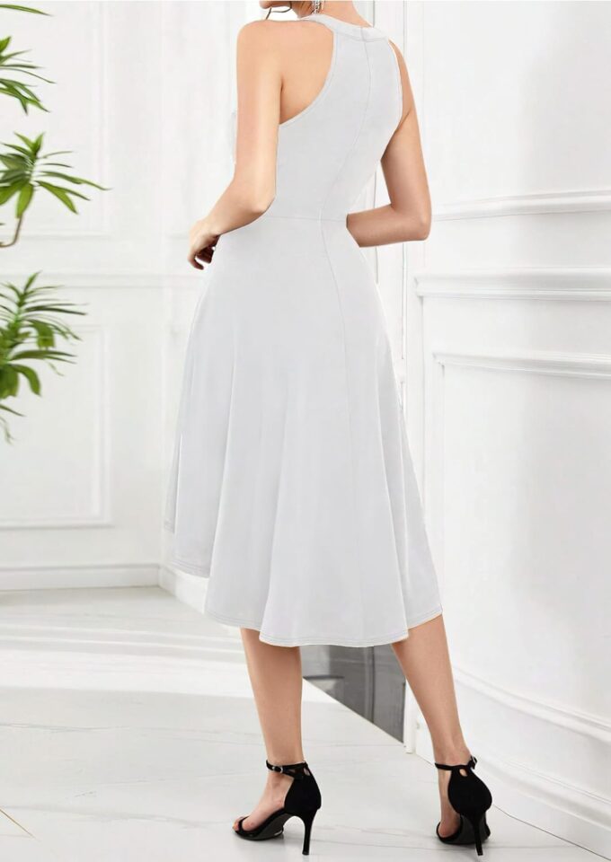 Womens Dress 2025 Spring Summer Halter Neck Sleeveless Mini Dresses – Bild 4