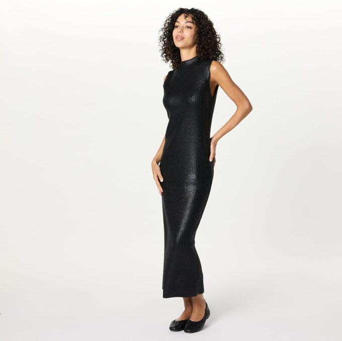The Drop Damen Jodi Mock Neck Dress Sweater Maxi Maxikleid – Bild 4