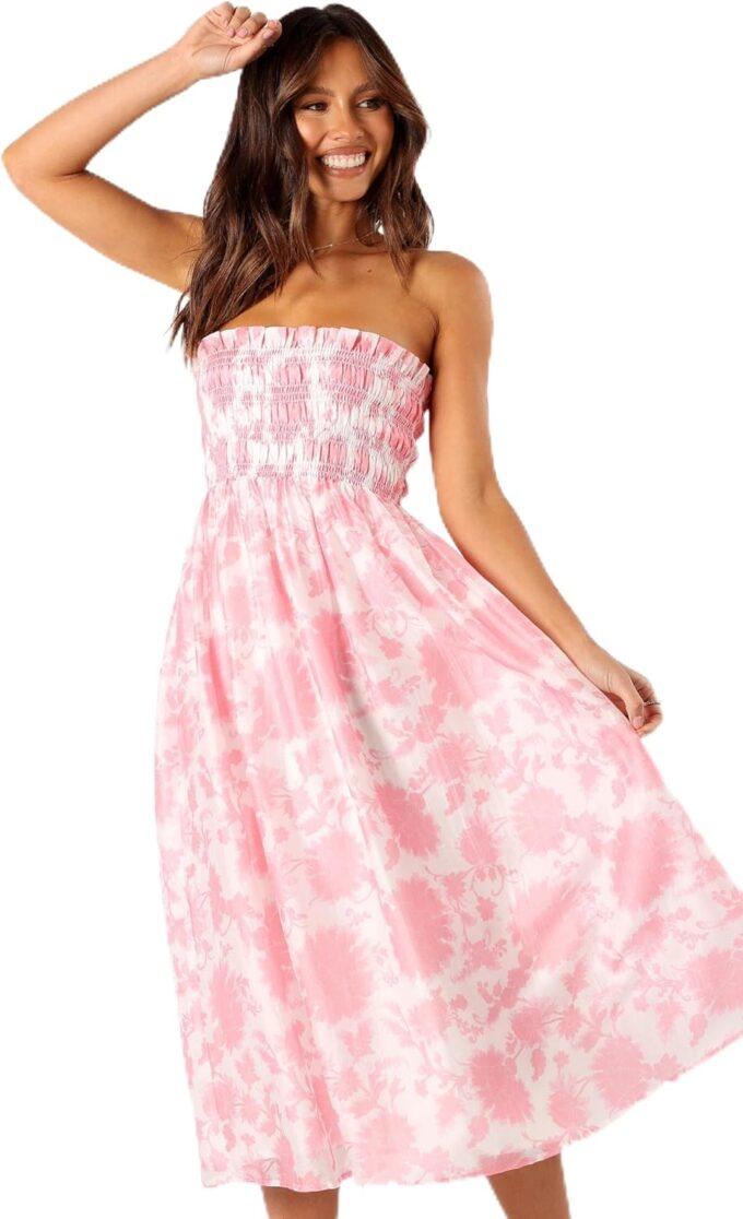 Petal & Pup Women's Carter Strapless Midi Dress