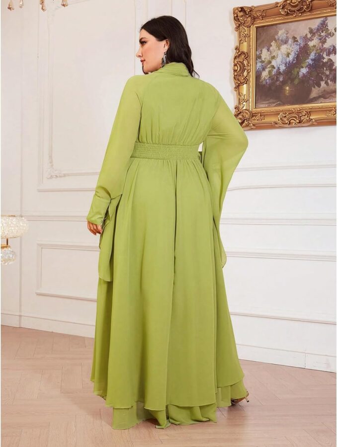 TOLEEN Plus Size Dresses for Women Pagoda Sleeve Casual Style Cocktail Bridesmaid Maxi Summer Dresses – Bild 3