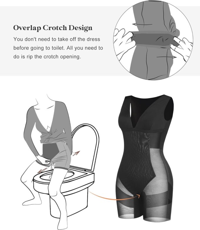 Popilush Long Sleeve Formal Dresses for Women 8 In 1 Bodycon Dress with Built In Shapewear Wedding Guest Dress 2024 – Bild 5