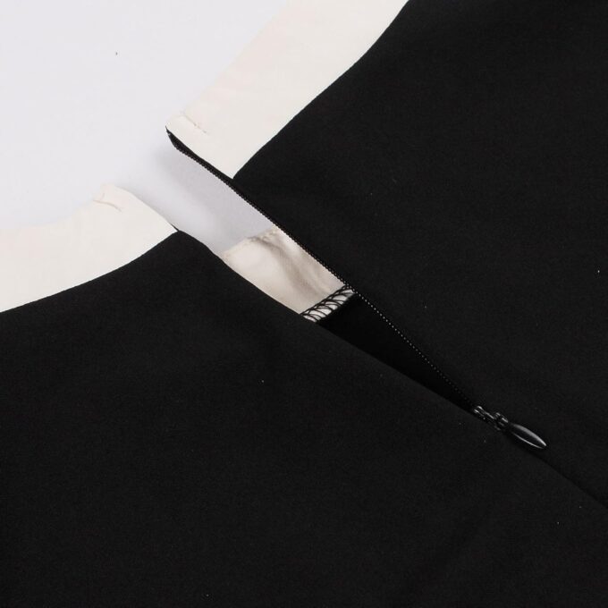50s Style Dresses for Women Vintage Short Sleeve Tie Neck Swing Dress Midi Prom Dress with Belt – Bild 4