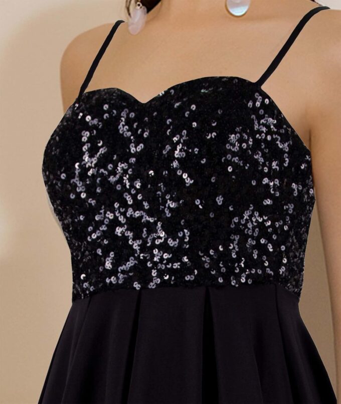 ANGEL FASHIONS Women's Strapless Sequin A-Line Sequin Elegant Short Prom Cocktail Dress – Bild 4