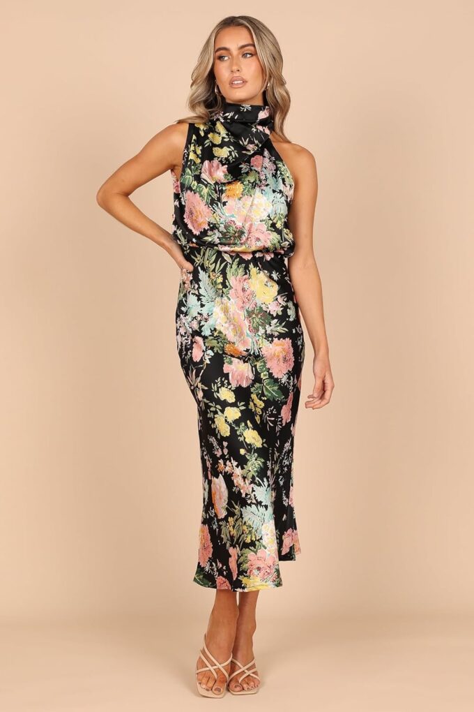 Petal & Pup Women's Anabelle Halter Neck Midi Dress – Bild 2