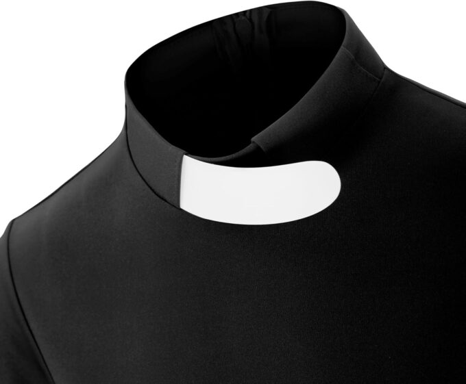 Women's Bell Sleeve Church Dress Clergy Fishtail Tab Insert Collar Priestess Dress – Bild 8