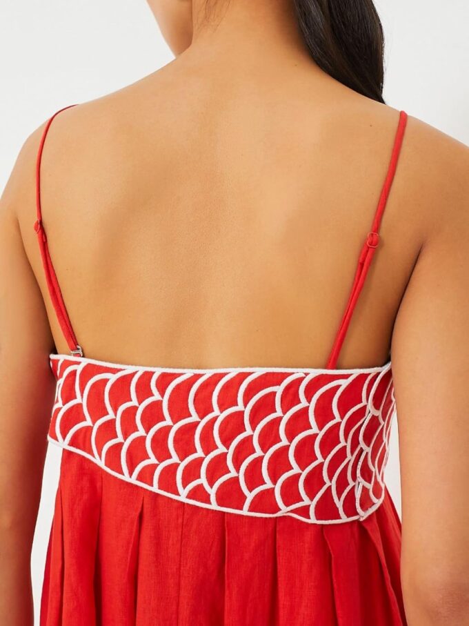 Womens Koi Fish Sleeveless Long Strap Dress High Waist 3D Fish Maxi Cami Dress – Bild 5