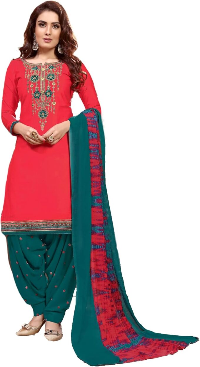 Ready to Wear Indian Pakistani Cotton Ethnic Wear Designer Punjabi Salwar Kameez Patiala Suit for Women