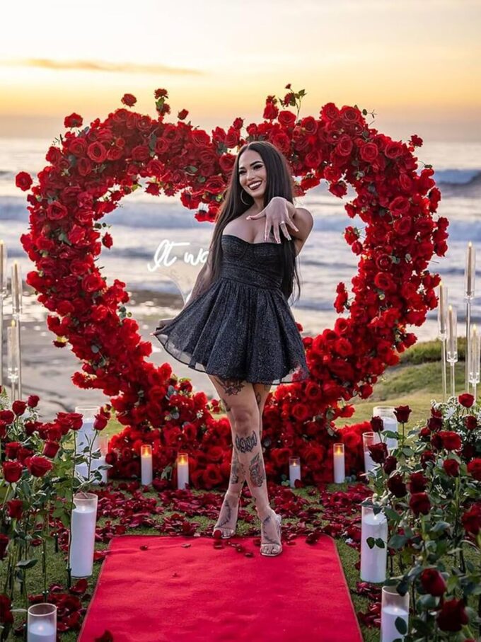 Xijun Glitter Tulle Homecoming Dresses with Bow A Line Corset Spaghetti Straps Mini HOCO Cocktail Party Dress – Bild 5