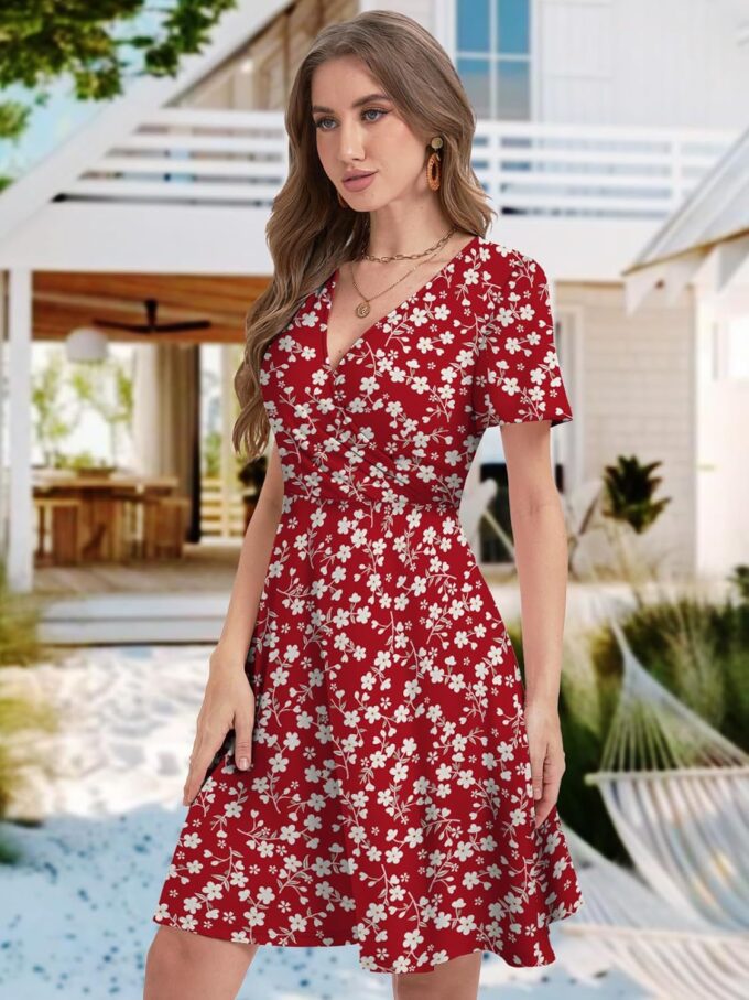 MixShe Summer Dresses for Women 2025 Floral Sundresses Elegant Classy Fashion Casual Outfit Plus Size – Bild 6