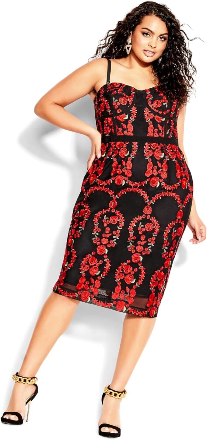 City Chic Women's Plus Size Dress Dolce Rose Ff – Bild 4