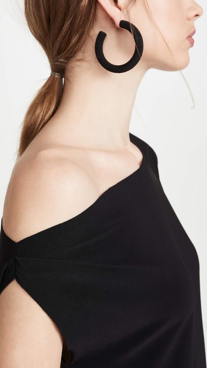 KAMALIKULTURE Damen Drop Shoulder Dress Kleidung, Business/Leger, schwarz, Mittel – Bild 6