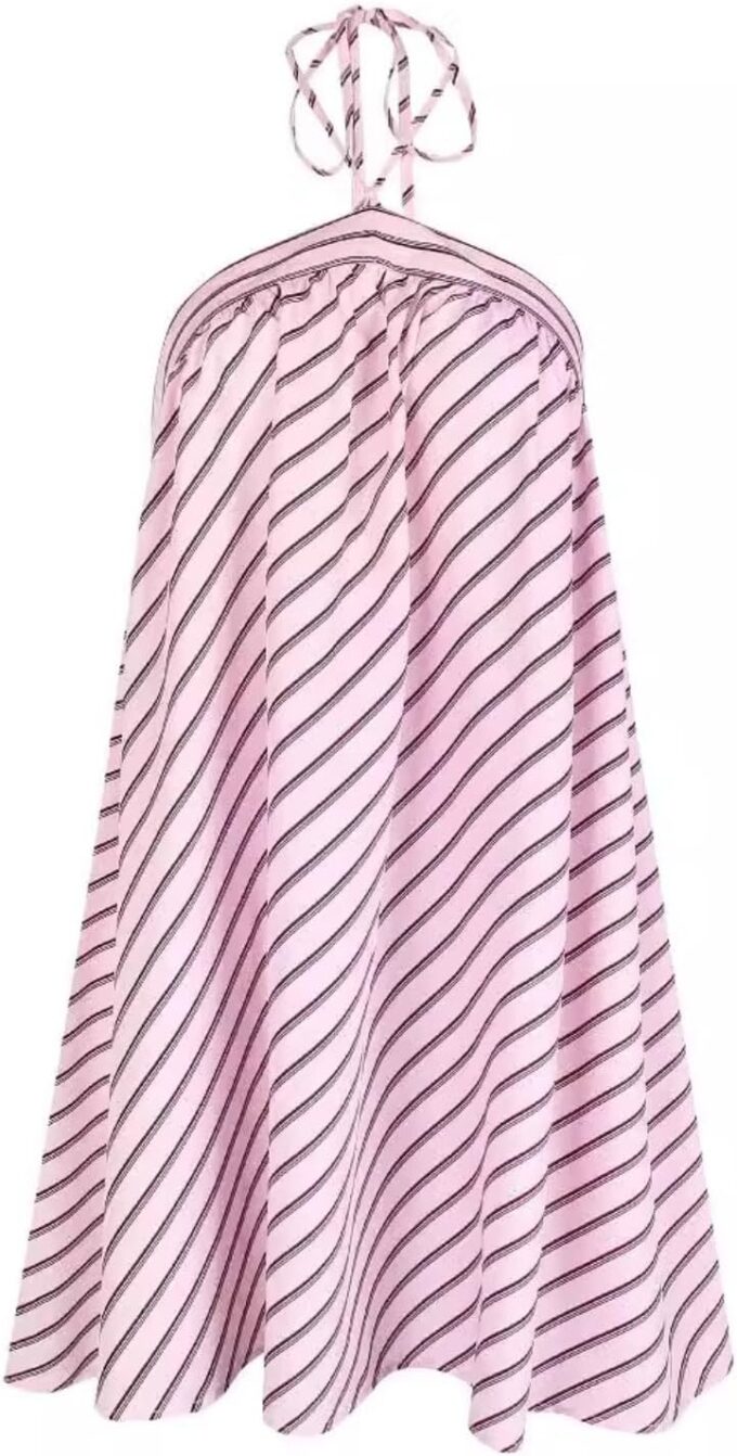 Women's Striped Halter Mini Dress for Summer Sexy Backless Sleeveless Dresses Cute Beach Vacation Outfits – Bild 8