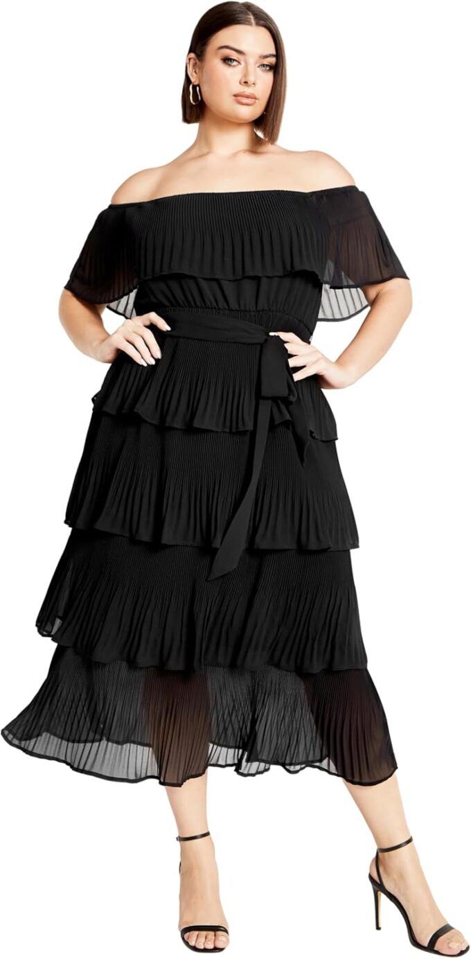 City Chic Women's Dress-Night Garden