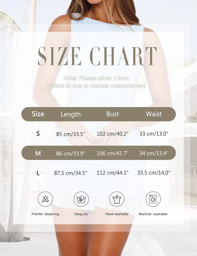 Women Summer Sleeveless Mini Dress Layer Ruffle Hem Mesh Bodycon Short Tank Dresses Party Club Ruched Dress 2025 – Bild 6
