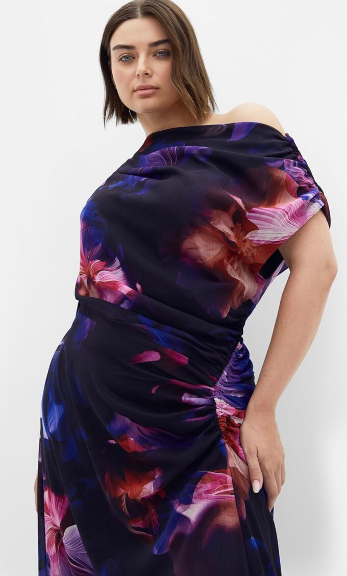 City Chic Women's Plus Size Dress - Vivid Floral Maxi – Bild 4