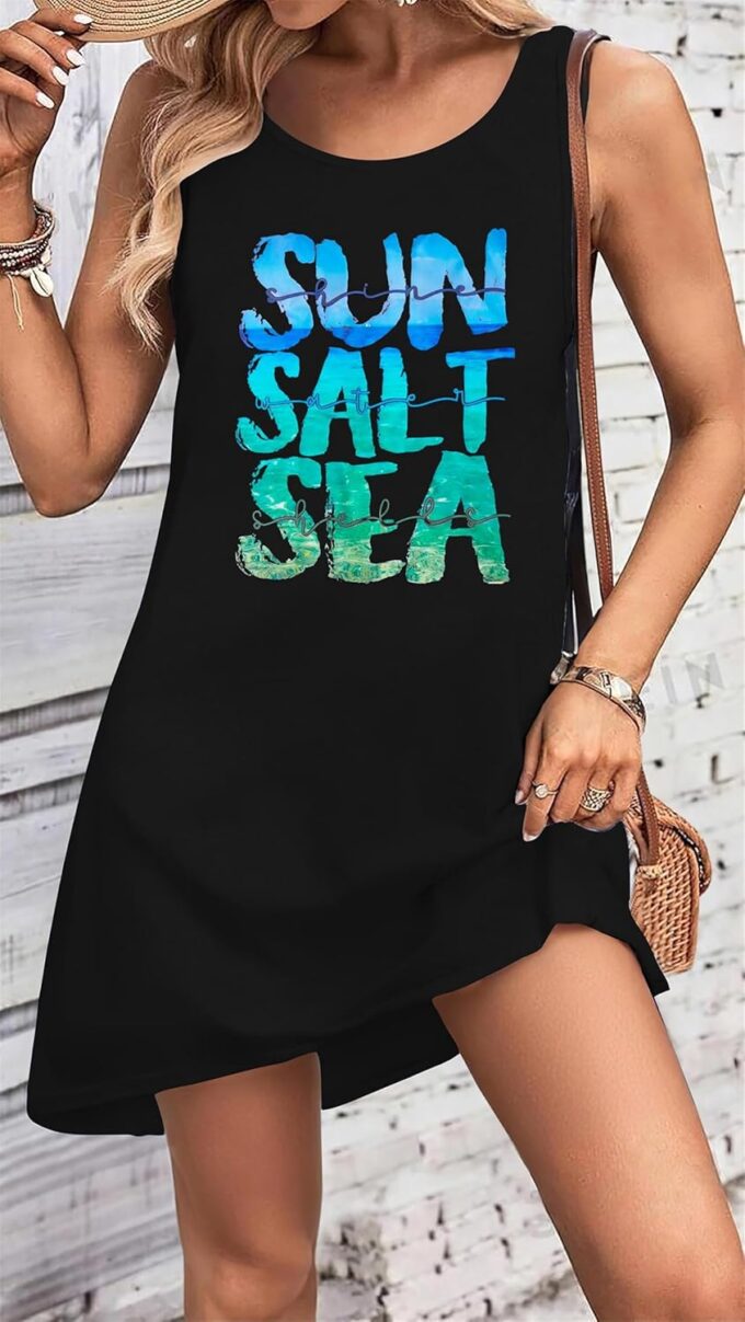 Sun Salt Sea Summer Tank Dress for Women 2025 Beach Dresses Vacation Graphic Dress Hawaiian Tank Dresses – Bild 5