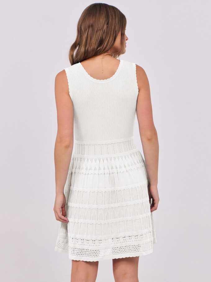 ANRABESS Womens Sundress Beach Vacation Mini Tank Dresses Summer Casual Crochet Knit Scoop Neck Sleeveless Dress – Bild 4