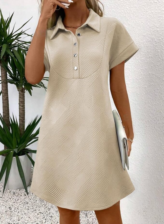 Acelitt Summer Lapel Collared Dresses for Women 2025 Batwing Short Sleeve Mini Dress Beach Sundress – Bild 4