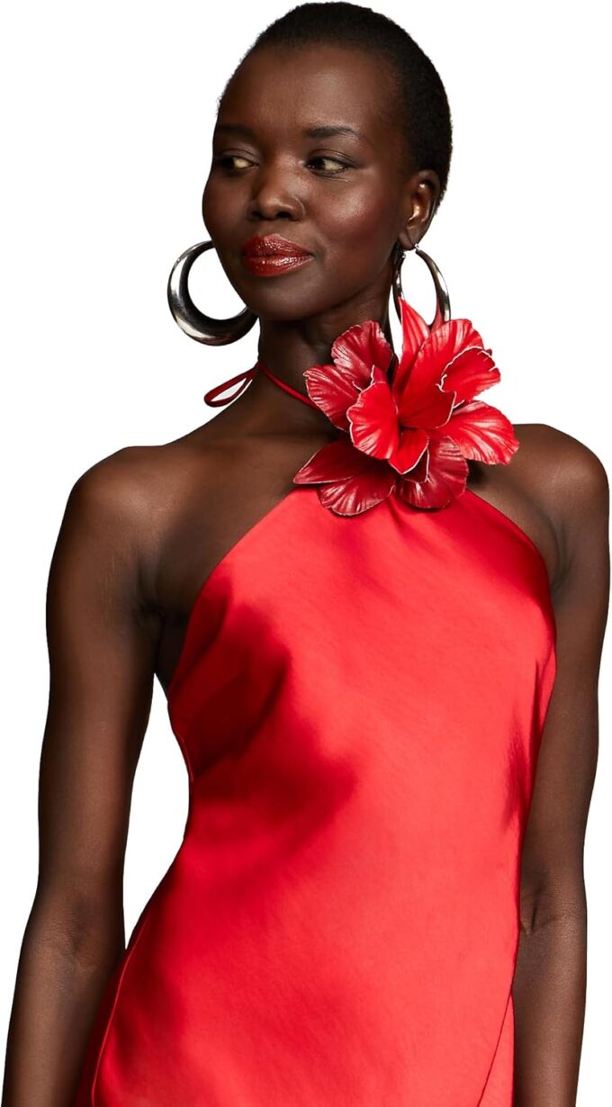 H HALSTON Women's Joellen Dress in Crushed Satin – Bild 5