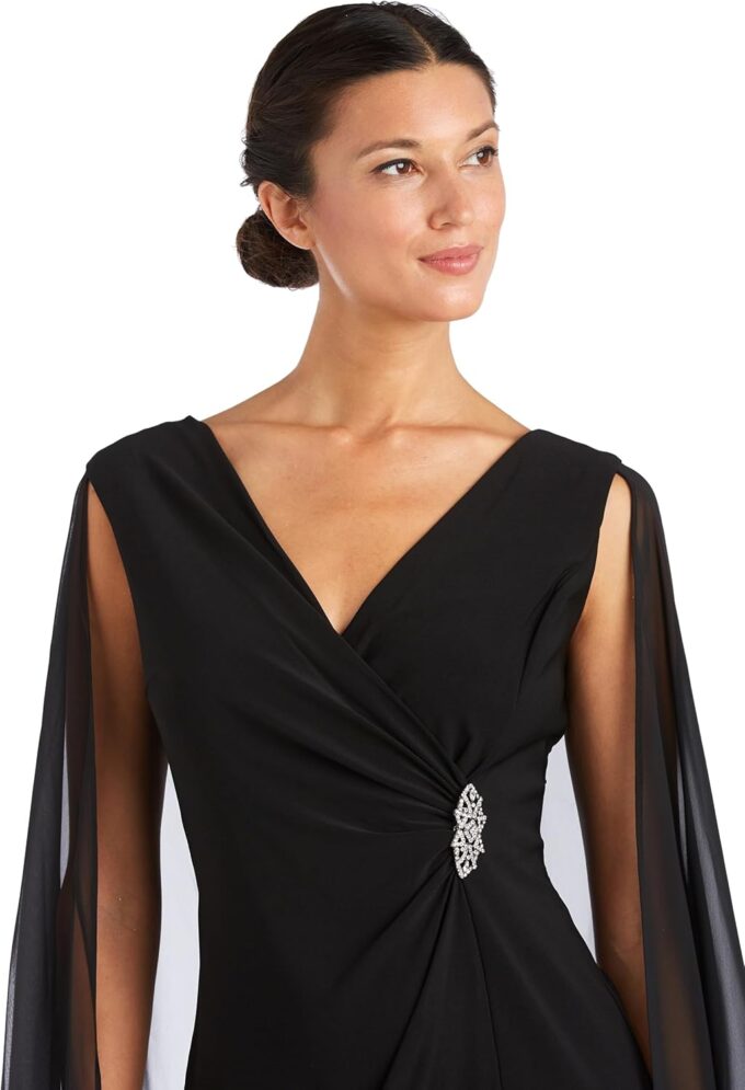 R&M Richards Womens Plus Faux Wrap Sheath Dress – Bild 2