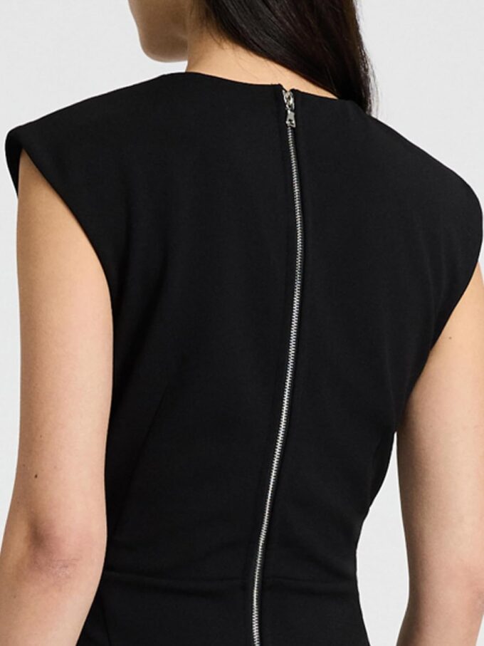 EXPRESS Womens Crew Neck Cap Sleeve Back Zipper MIDI Sheath Dress – Bild 4