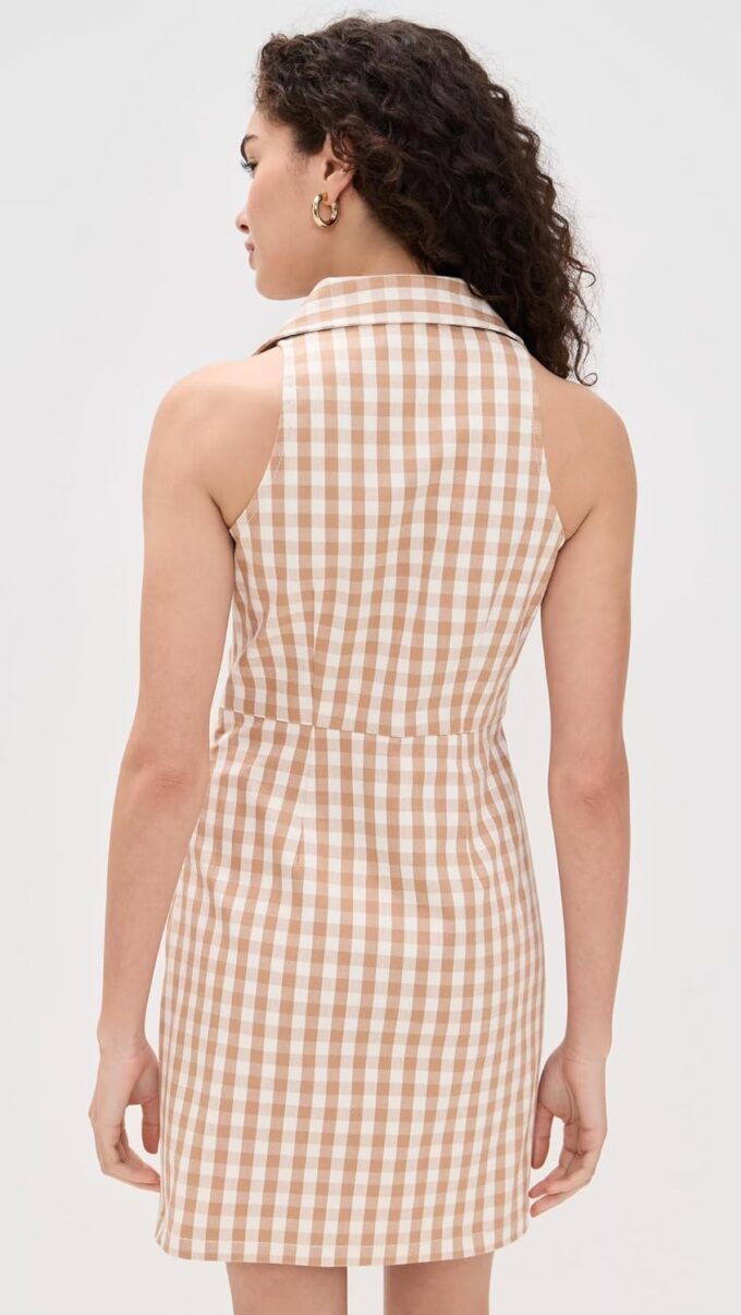 Cinq à Sept Women's Gingham Denim Sleeveless McKenna Dress – Bild 3