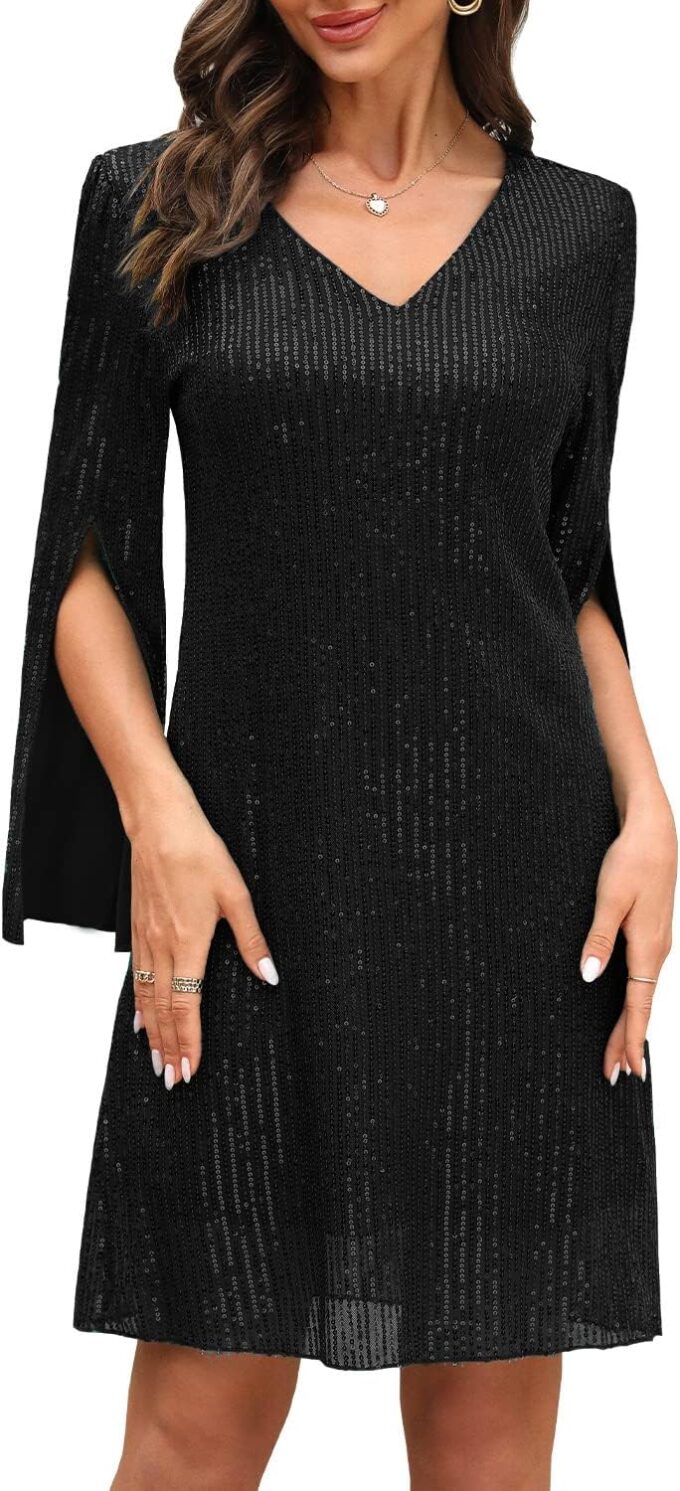 Wedding Guest Dresses for Women Women's Cocktail Dresses Formal Dresses for Women Lace Sequin Prom Dress