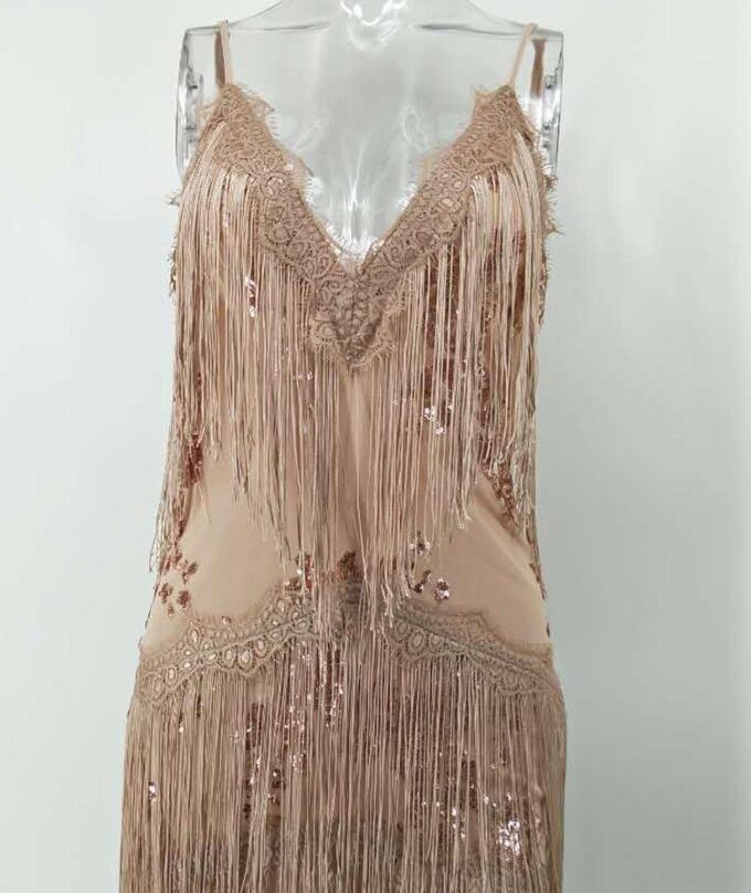ECDAHICC Women’s Dresses Flapper Dresses 20s Gatsby with All-Over Fringe Mini Dresses – Bild 3