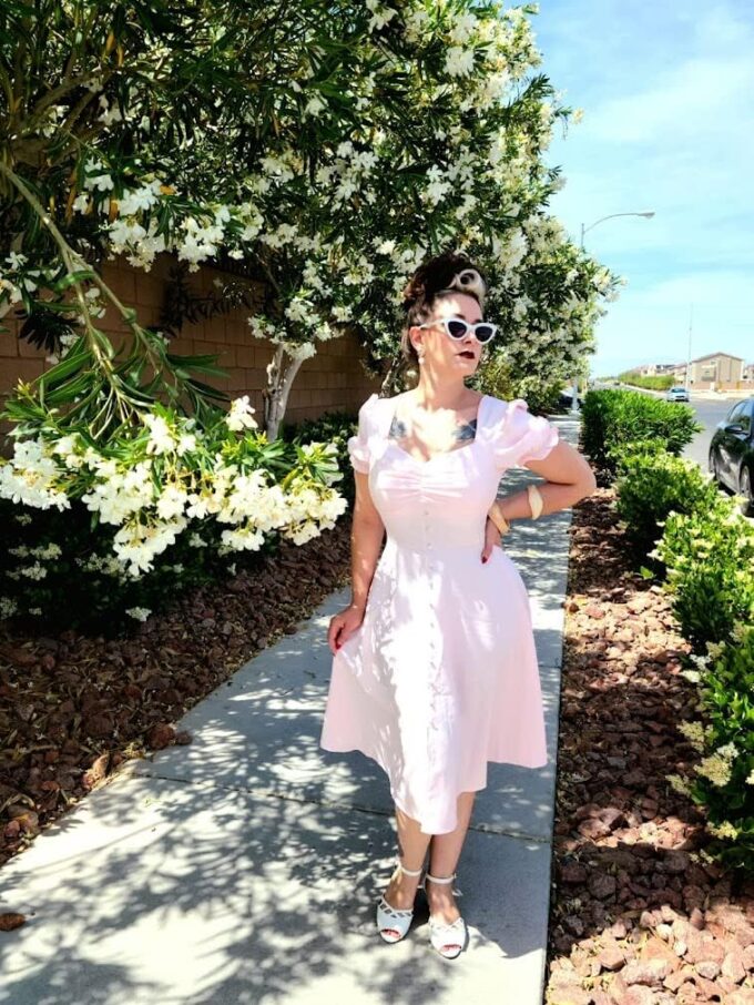 Belle Poque Women 2024 Summer Puff Short Sleeve Cottagecore Dress Vintage 1950s Party Swing Dresses – Bild 6