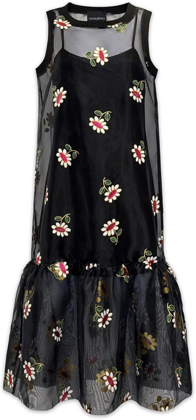Cynthia Rowley Carrie Organza Midi Dress – Bild 5