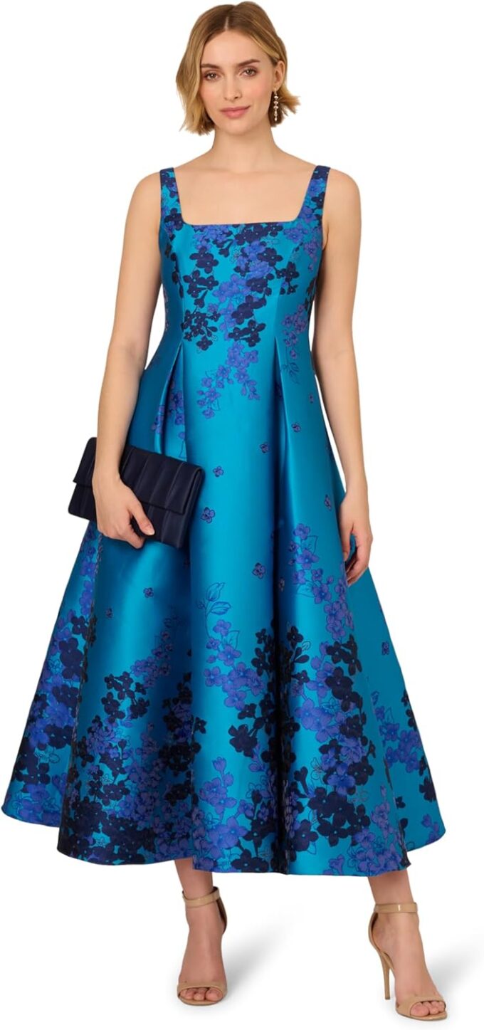Adrianna Papell Women's Border Jacquard Dress – Bild 4