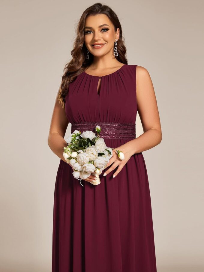 Ever-Pretty Plus Women's Summer Sleeveless Plus Size Formal Gowns Bridesmaid Dresses with Empire Waist Round Neck – Bild 5