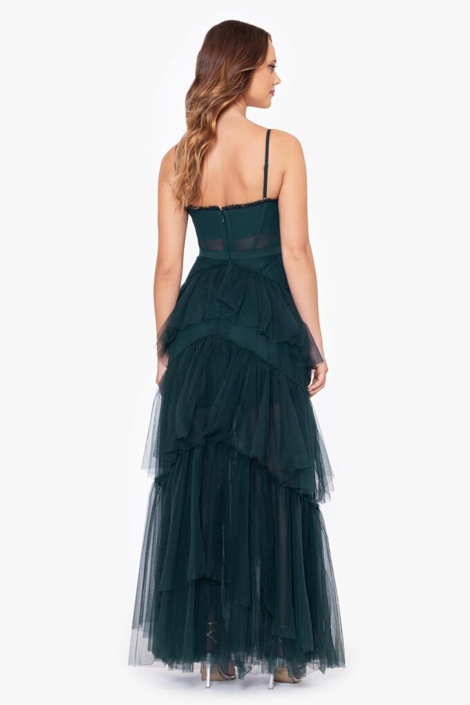 Betsy & Adam Women's Long Mesh Corset Dress – Bild 3