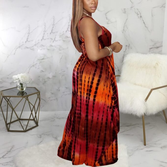 DvaeMalligo Women's Casual Maxi Dresses Summer Sexy Stripe Long Floor Length Sleeveless Colorful Sundresses Plus Size – Bild 5