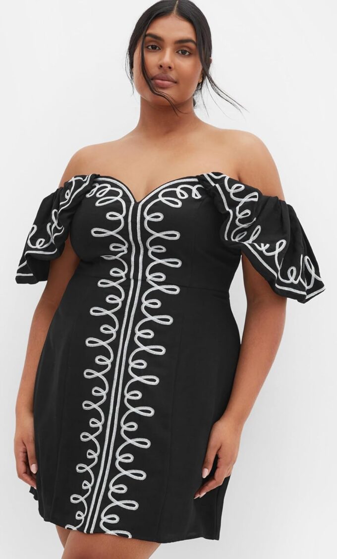City Chic Women's Plus Size Dress - Hana Embroidered – Bild 2