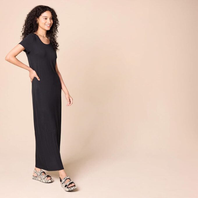 Amazon Essentials Women's Short-Sleeve Maxi Dress, Flowy – Bild 2