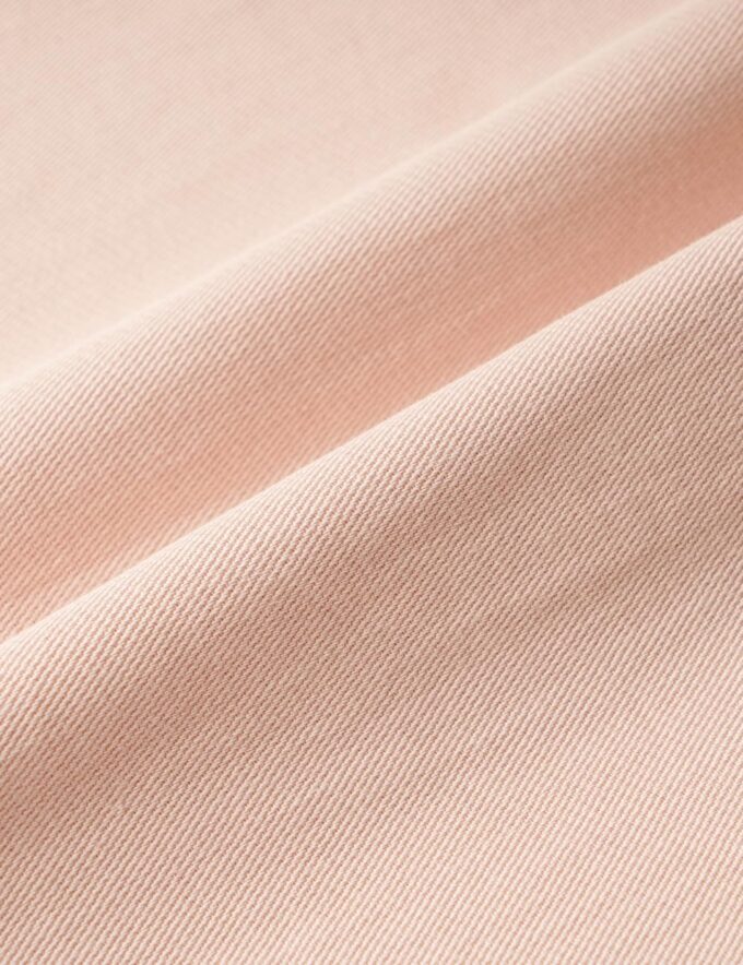 Women's Light Pink Long Dress, Pleated Round Neck Puff Sleeve Loose Summer Casual Midi Dress with Pockets – Bild 5