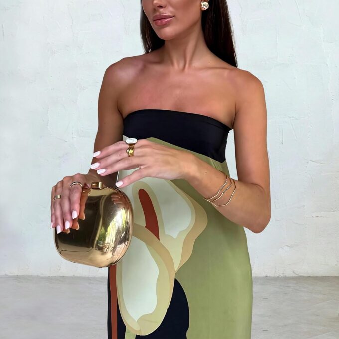 ACOSAP Women Y2k Strapless Maxi Dress Summer Backless Floral Long Tube Dress Off Shoulder Cocktail Party Dress – Bild 5