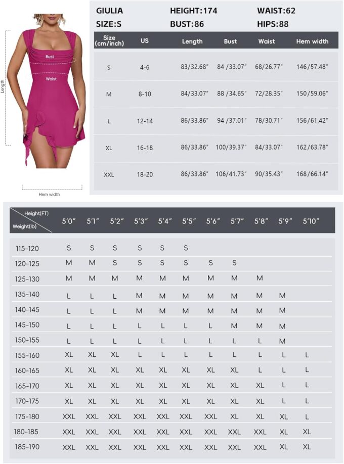 HESUUIO Womens Sexy Square Neck Mini Dress Elegant Sleeveless Bodycon Side Slit Ruffle Club Party Short Dresses – Bild 2