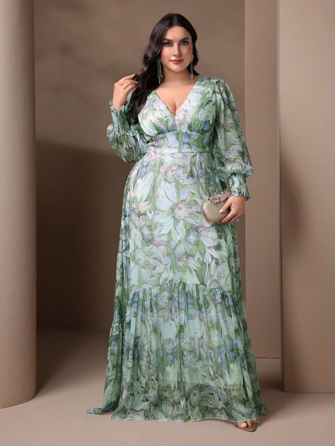 TOLEEN Women's Plus Size Sequin Dress Luxurious Style Formal Cocktail Evening Party Maxi Dresses – Bild 2
