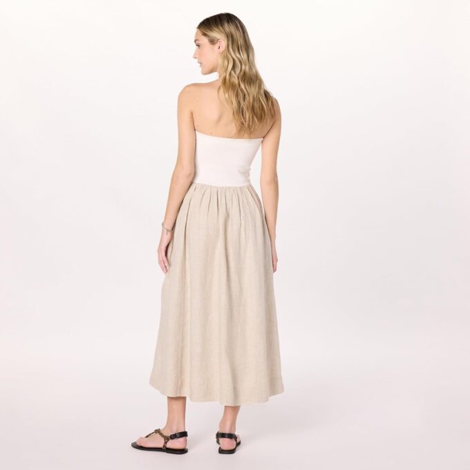 The Drop Women's Hellen Strapless Mixed Media Maxi Dress – Bild 2