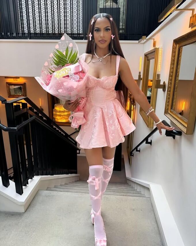 BONOYUER Satin Homecoming Dresses for Teens Short Prom Dress with Bow A-Line Cute Corset Birthday Party Gown – Bild 5