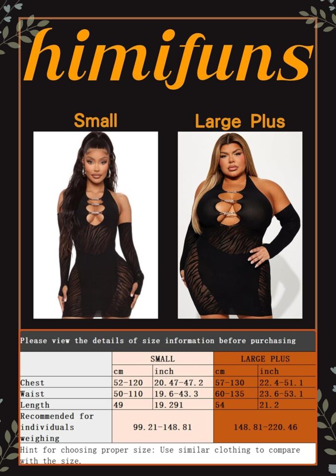 Women Sexy See Through Mesh Bodycon Dress Zebra Print Hollow Out Club Mini Dress – Bild 7