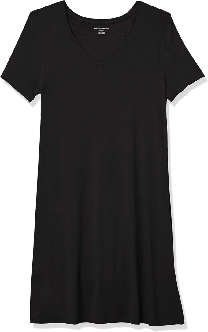 Amazon Essentials Women's Regular Short-Sleeve V-Neck Swing Dress – Bild 5
