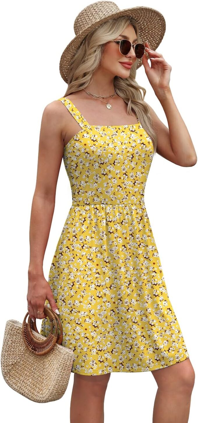 WIHOLL Summer Dresses for Women 2025 Curvy Fahion Floral Sundresses Beach Vacation Clothes – Bild 4