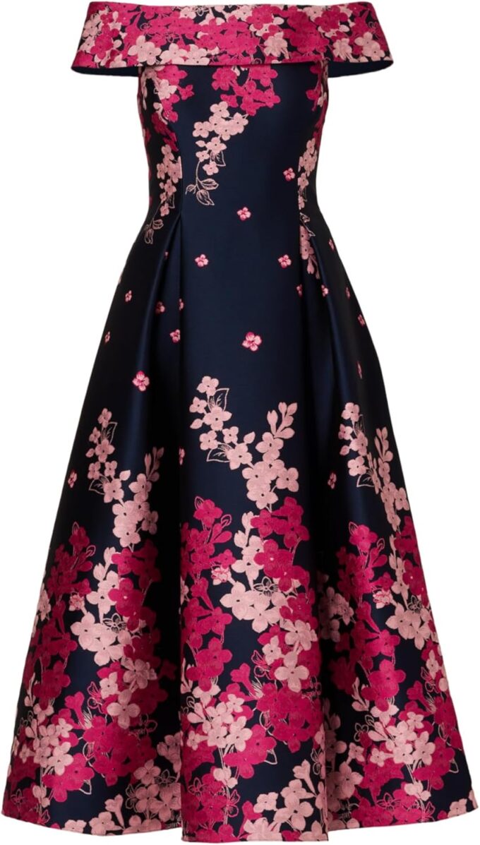 Adrianna Papell Women's Off-Shoulder Dress – Bild 5