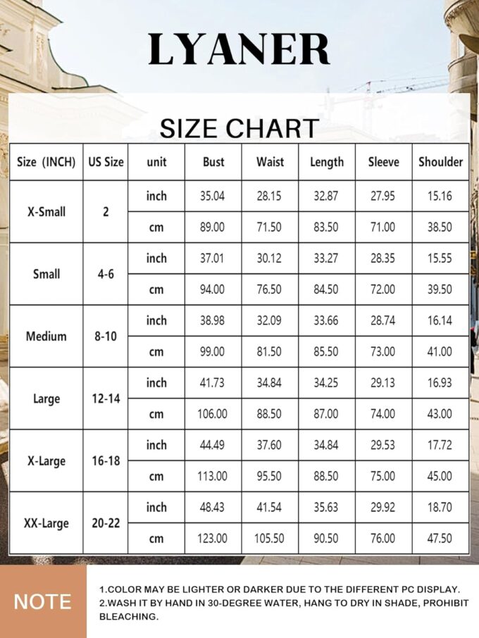 LYANER Women's Lapel Collar Buttons Down Side Slit Long Sleeve Mini Shirt Dress – Bild 7